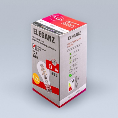 Лампа светодиодная Eleganz E27 9Вт 4500K 1403