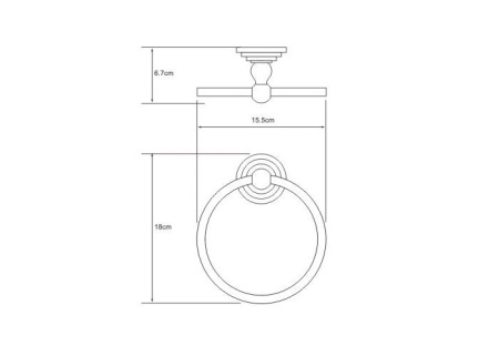 Держатель полотенец WasserKRAFT Ammer K-7060