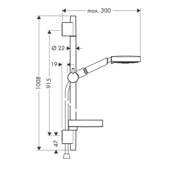 Душевой гарнитур hansgrohe Raindance 27884000