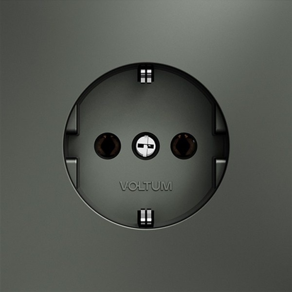 Розетка с заземлением, без рамки Voltum S70 VLS040106
