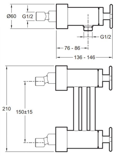 Смеситель для душа Jacob Delafon Nouvelle Vague E78344-CAT термостатический