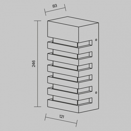 Накладной светильник Maytoni Remsa O034WL-01B