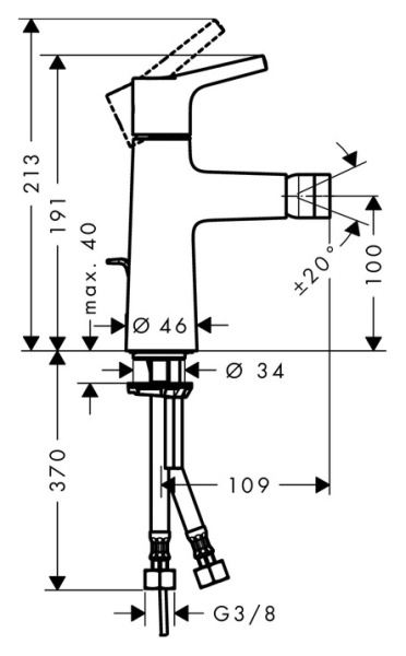 Смеситель для биде hansgrohe Talis S 72200000