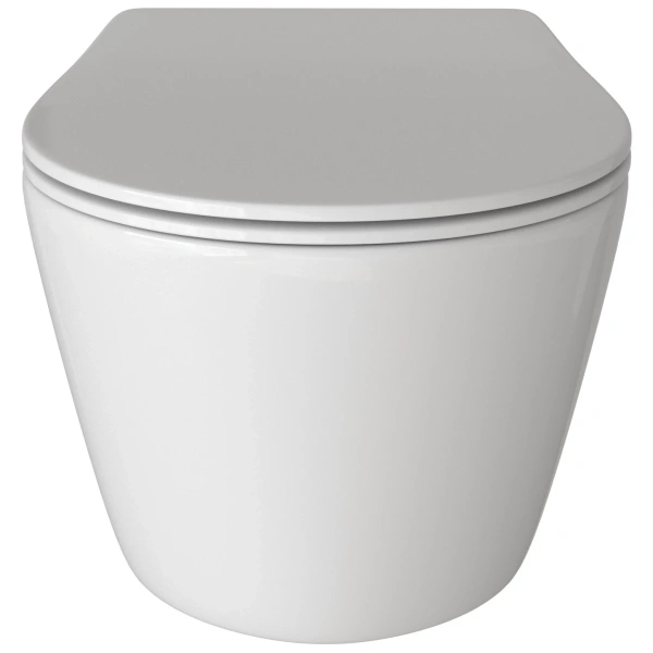 Унитаз подвесной Grossman GR-4459S безободковый, с сиденьем микролифт, белый