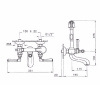 Смеситель для ванны Nicolazzi Teide Four 1901CR45