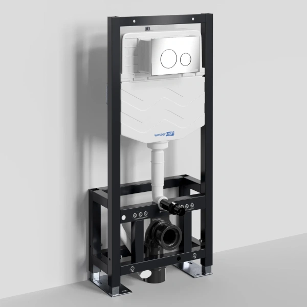 Инсталляция для унитаза WasserKRAFT Dill 61 61TLT.010.ME.CH02 с кнопкой смыва, хром