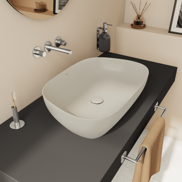 Раковина Vitra Outline Recycled 63 7993B066-0016 тауп матовый