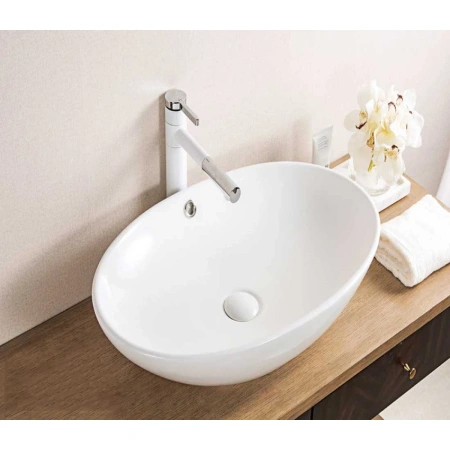 Раковина-чаша CeramaLux D1104 63x41,5 см, накладная, белый