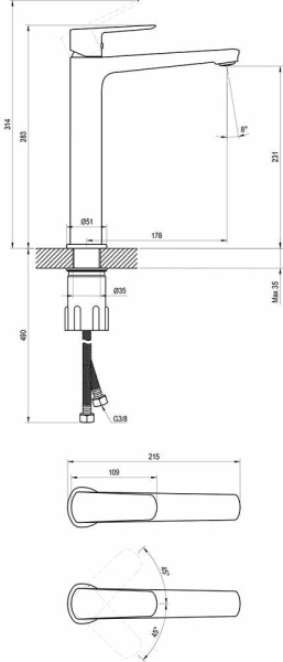 Смеситель для раковины Ravak Life LF 015.00CR X070472