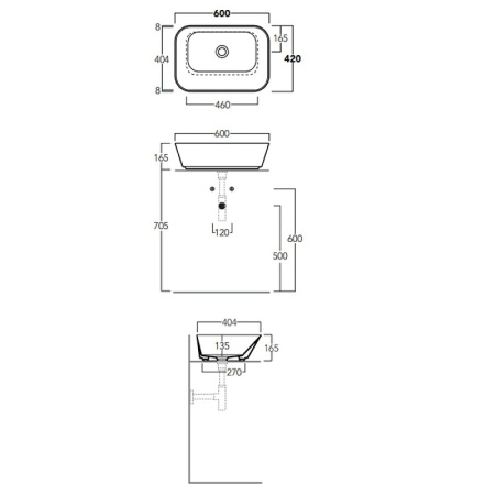 Раковина Simas Wave 60 WA04 bi*0