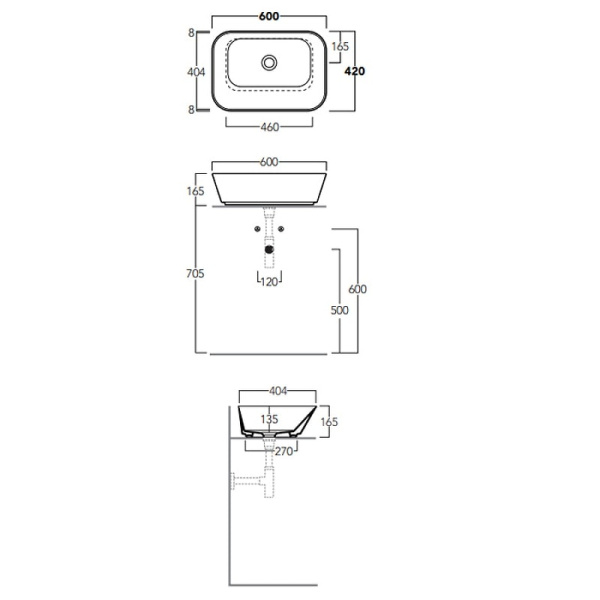 Раковина Simas Wave 60 WA04 bi*0