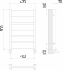 Полотенцесушитель водяной Terminus Контур П7 400х800 4670078529640