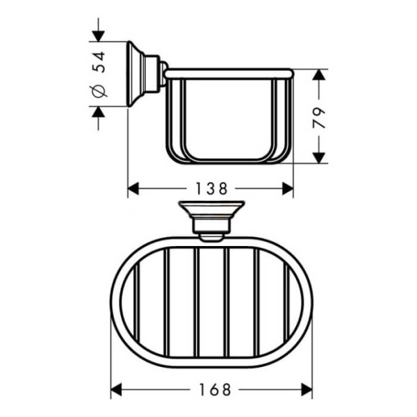 Мыльница-сетка хром Axor Montreux 42065000