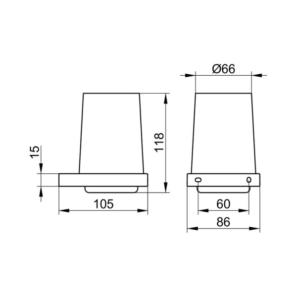 Стакан для зубных щеток Keuco Edition 11 11150059000 никель шлифованный