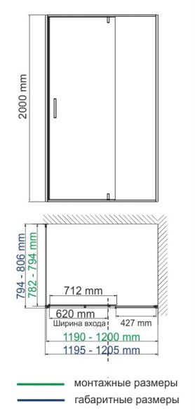 Эльба (Elbe) 74P06 Душевой уголок