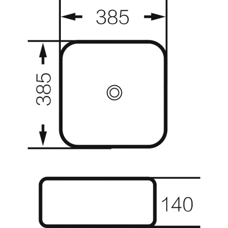 Раковина 38,5x38,5 см Grossman GR-4042BW