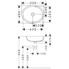 Раковина hansgrohe Xanuia D 45x35 60152450 белая