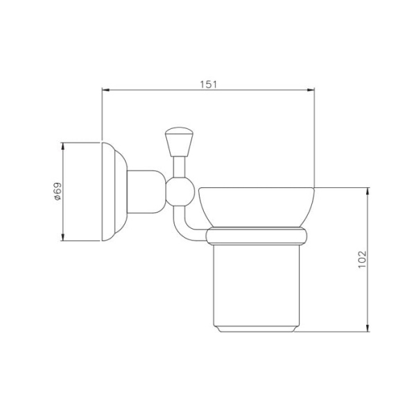 Стакан Nicolazzi Onice 1488CR09O