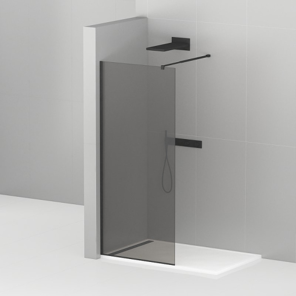 Душевая перегородка Cezares Liberta 120 LIBERTA-L-1-120-GR-NERO черная матовая