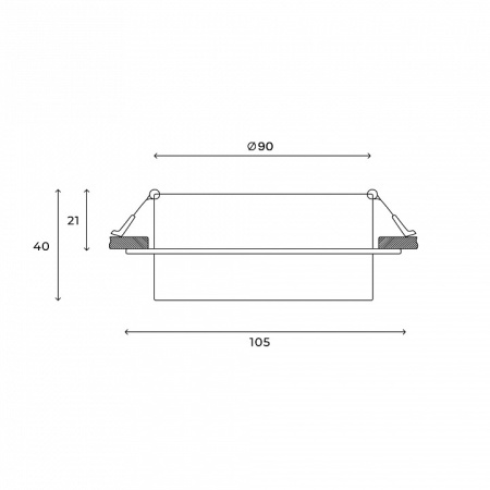Встраиваемый светильник Hesby Lighting Nimbus HSBL_0128