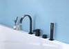 Смеситель для ванны Abber Wasserfall AF8613B черный матовый