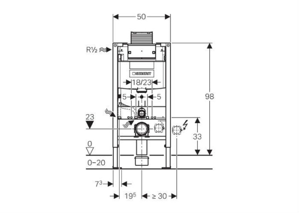 Инсталляция для унитаза Geberit Duofix 111.030.00.1
