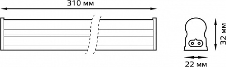 Накладной светильник Gauss TL Elementary TL001