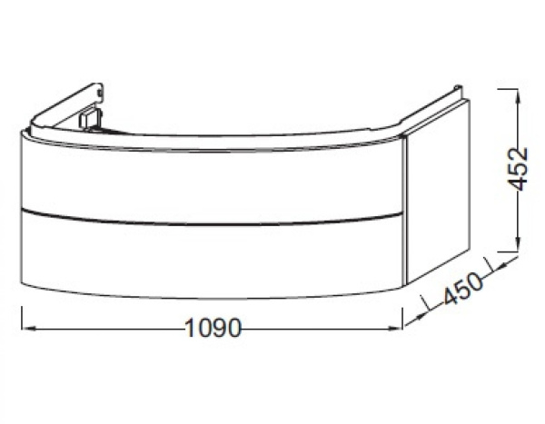 Тумба под раковину 110 см Jacob Delafon Presquile EB1105-M47 матовый оливковый
