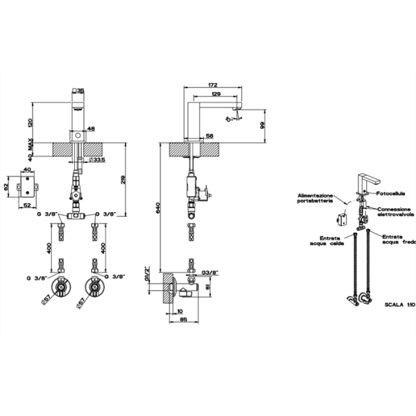 Смеситель для раковины Gessi Rettangolo 30501#031