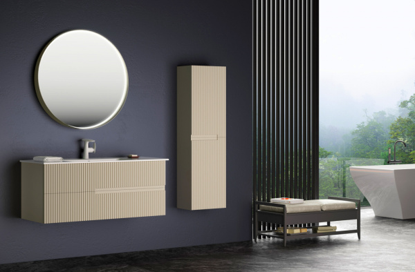 Зеркало Orka Moonlight 90 3001349 c подсветкой бежевое матовое