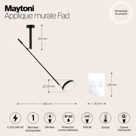 Бра Maytoni ФАД MOD070WL-L6B3K