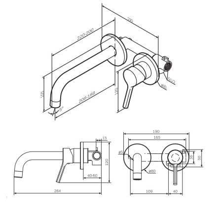 Смеситель для раковины AM.PM X-Joy F85B72600