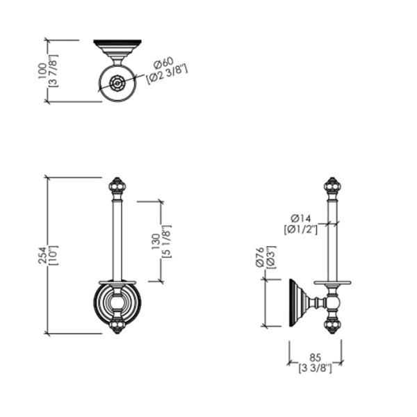 Держатель запасного рулона Devon&Devon Black Diamond BLKD511CR/PS хром
