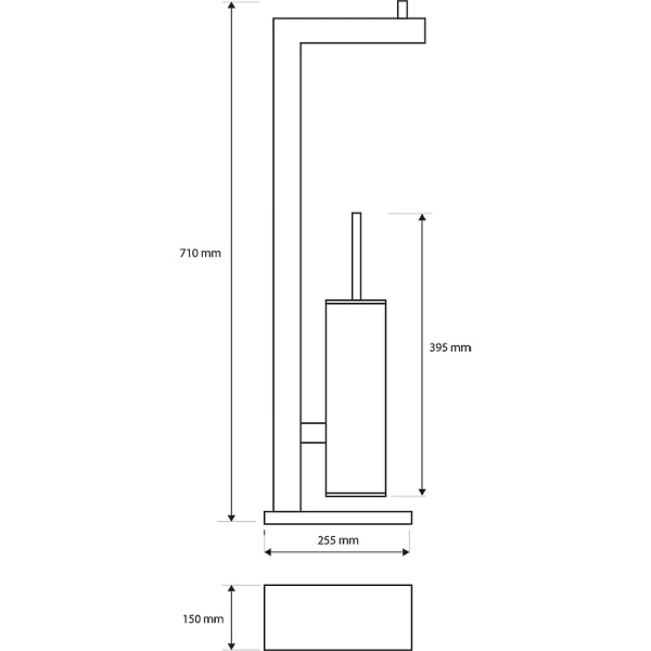 Стойка напольная с ершом и держателем бумаги Bemeta Beta 132836042