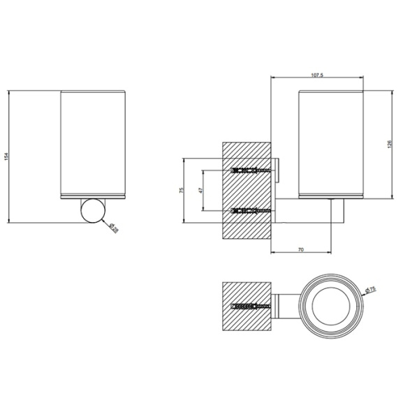 Стакан Gessi 316 54708#707 черный