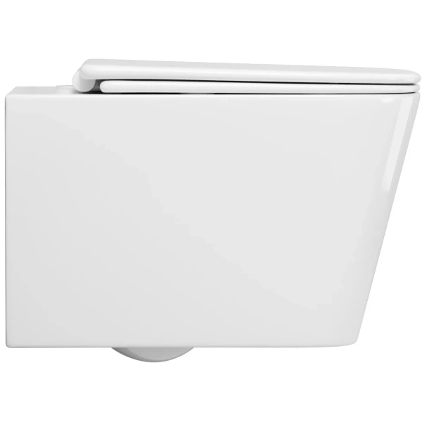 Унитаз подвесной Grossman GR-4404SQ безободковый, торнадо, с сиденьем микролифт, белый