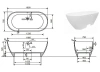 Ванна из искуственного камня Aquanet Family Stone 160х75 белый