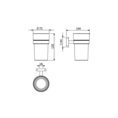 Стакан Kludi Vela S 25975N0 брашированное золото