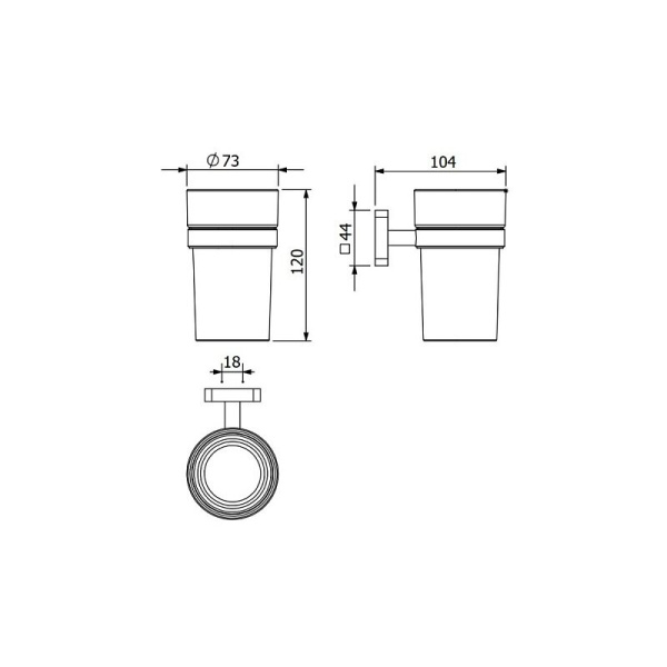 Стакан Kludi Vela S 25975N0 брашированное золото