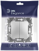Переключатель двухклавишный без рамки Эра Эра Elegance 14-1106-03