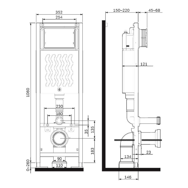 Инсталляция для унитаза AM.PM ErgoFit I012711
