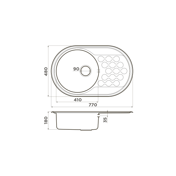 Кухонная мойка Omoikiri Kasumigaura 77-IN нержавеющая сталь/нержавеющая сталь 4993728