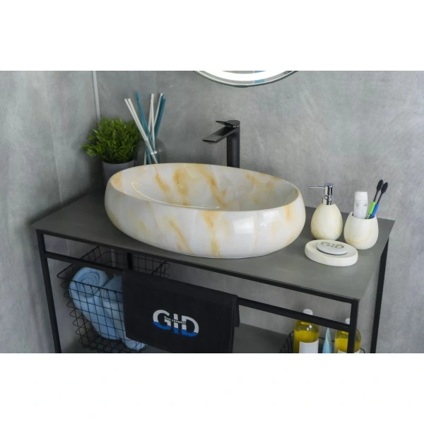 Раковина 59x40 см GID Stone Edition Mnc166