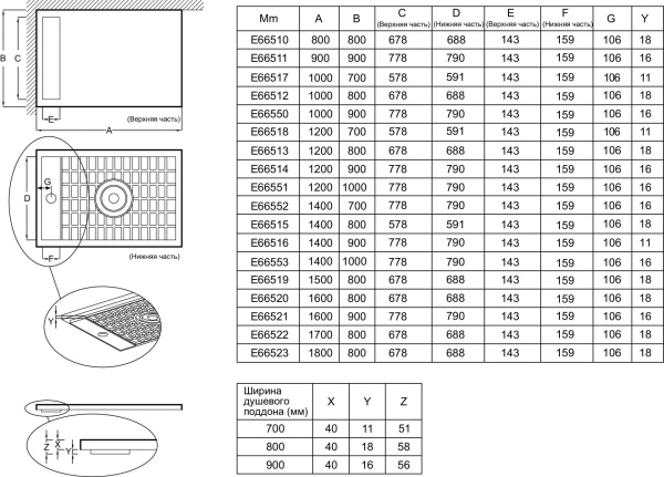 Душевой поддон 140x90 Jacob Delafon Flight Neus E66516-00 белый