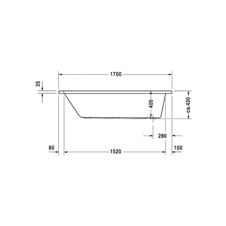 Ванна Duravit D-Code 170x75 700100000000000