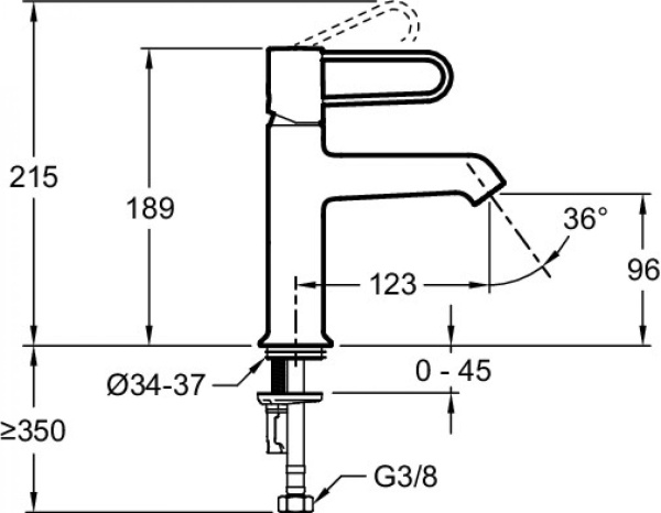 Смеситель для раковины Jacob Delafon Odeon Rive Gauche E21029-CP-CP хром ручка хром