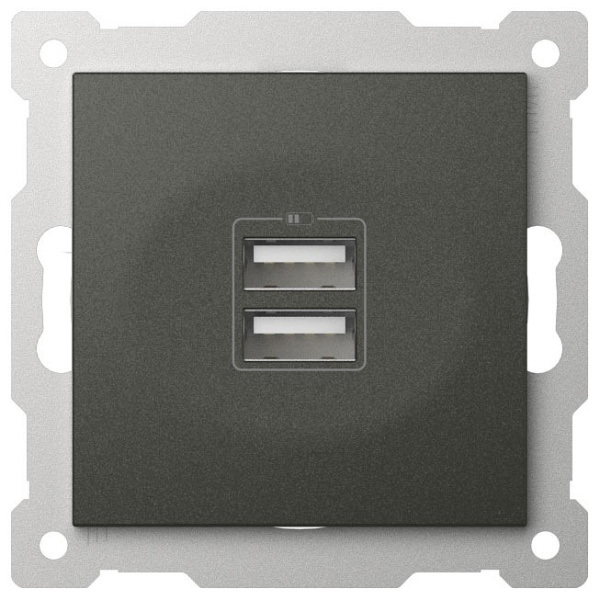 Розетка 2хUSB type A без рамки Elbi Eleсtriс Zena Vega 609-011100-143
