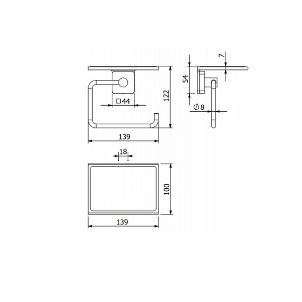 Держатель туалетной бумаги Kludi Vela S 2597139 черный матовый