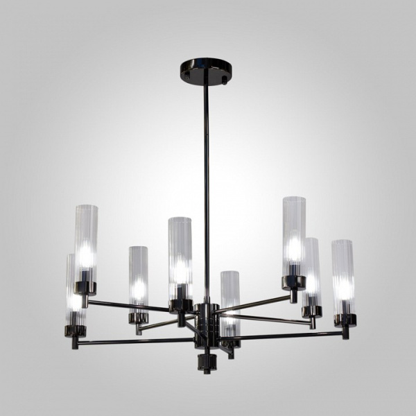 Люстра на штанге AM-Group INDIGO INDIGO SP8 PEARL BLACK