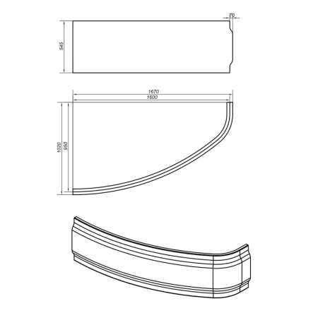 Панель фронтальная Cersanit Joanna 160 A63362